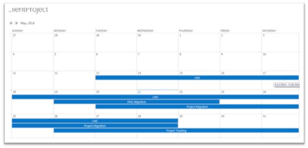 Calendar view
